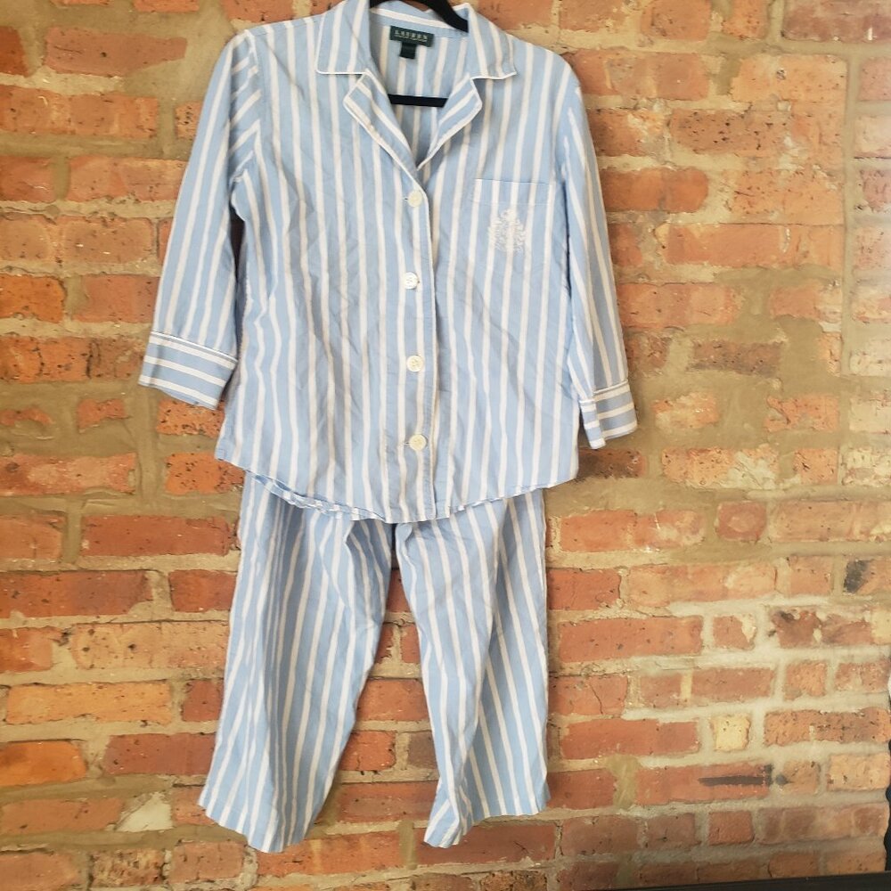 Lauren Ralph Lauren striped cotton pajama set